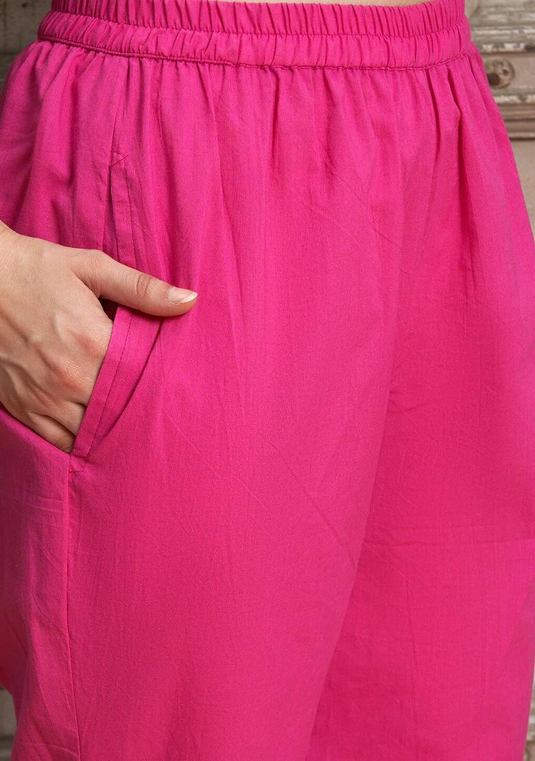 Orange Printed Blended Kurta Set - Indya