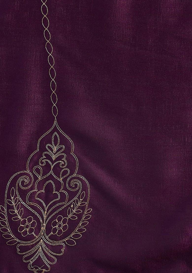 Pink Embroidered Blended Kurta Set - Indya