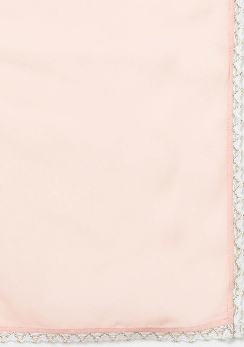 Peach Embroidered Georgette Kurta Set - Indya