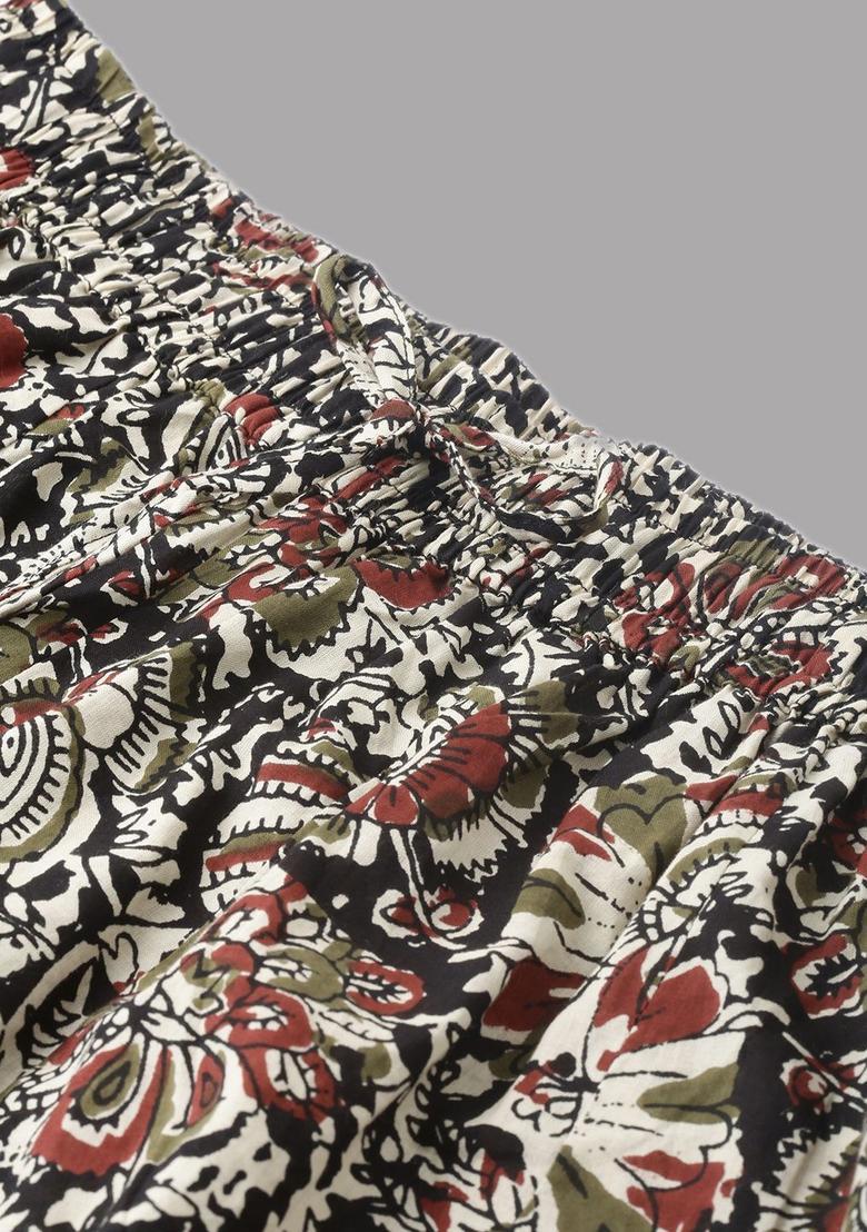 Maroon Solid Cotton Kurta Set - Indya