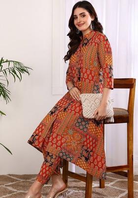 Multi Printed Cotton Kurta Set
