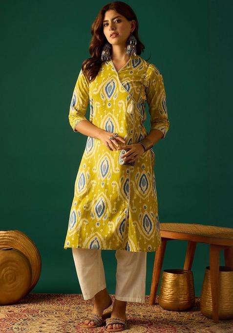 Yellow Silk Blend Kurta
