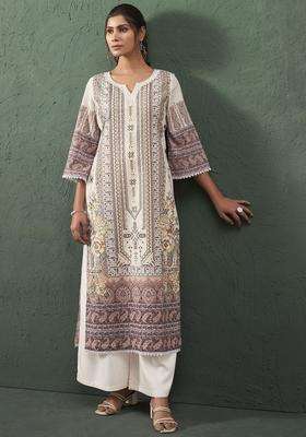 Cream  Cotton Kurta