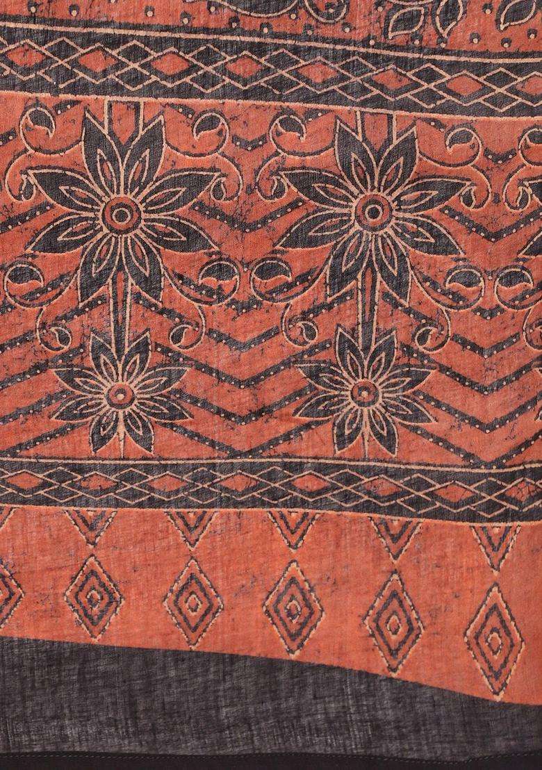 Rust Solid Cotton Kurta Set - Indya