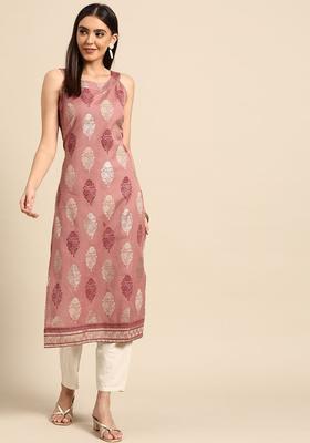 Pink  Blended Kurta
