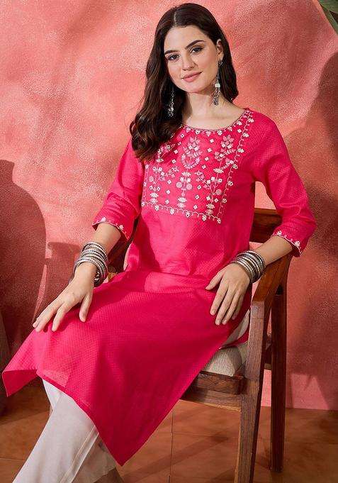 Coral  Blended Kurta