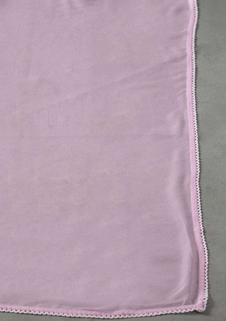 Lavender Embroidered Cotton Kurta Set - Indya