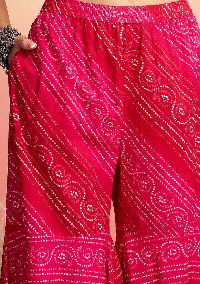 White Printed Cotton Kurta Set - Indya