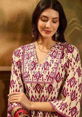 Cream  Cotton Kurta