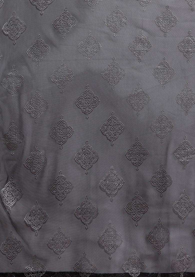 Black Printed Polyester Kurta Set - Indya
