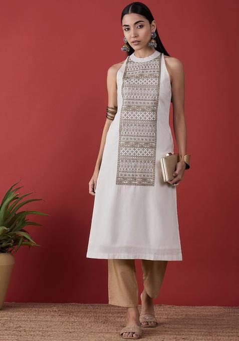 Cream  Blended Kurta