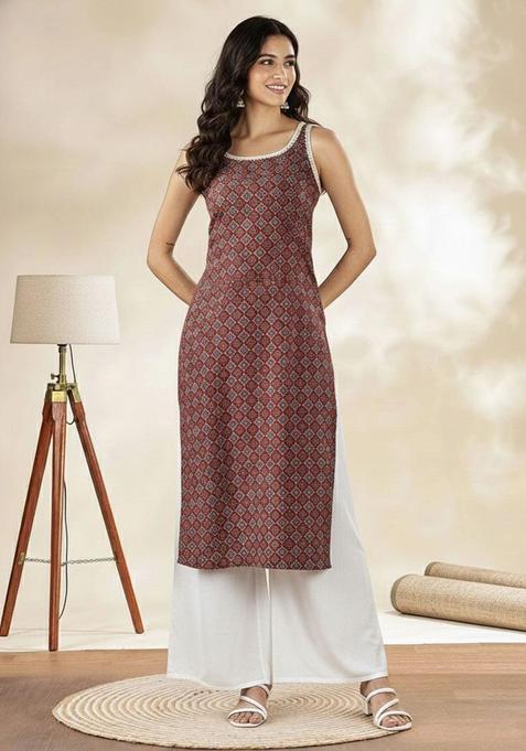 Maroon  Cotton Kurta