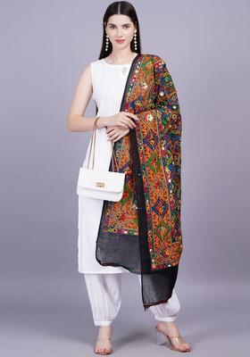 White Self Design Viscose Kurta Set