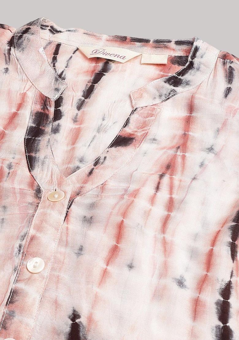 Cream Printed Silk Kurta Set - Indya