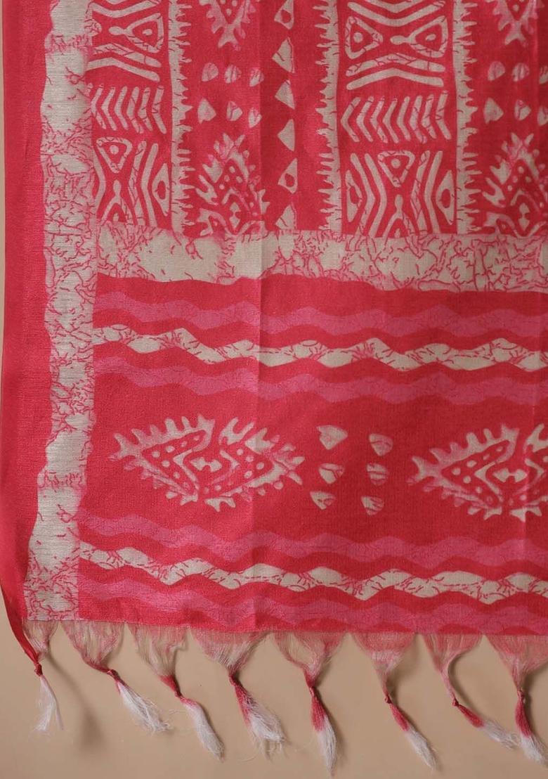 Pink Embroidered Cotton Kurta Set - Indya