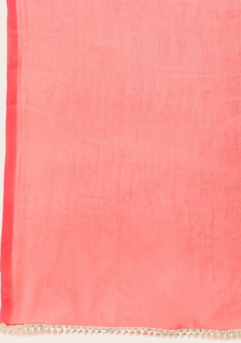 Cream Printed Cotton Kurta Set - Indya