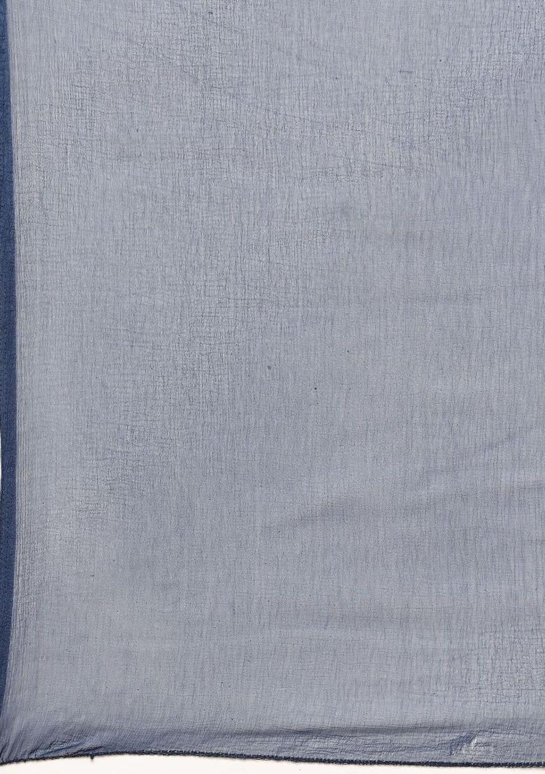 Blue Printed Cotton Kurta Set - Indya