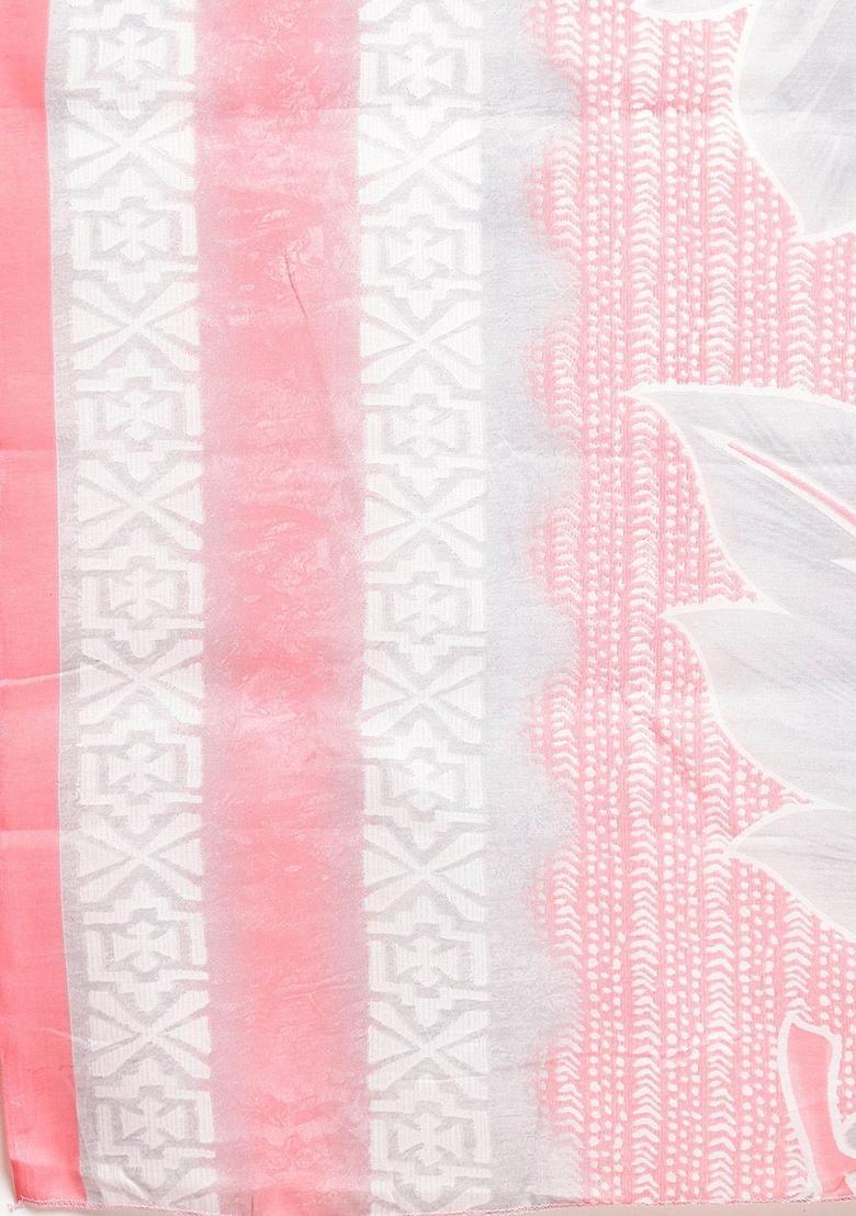 Peach Printed Cotton Kurta Set - Indya