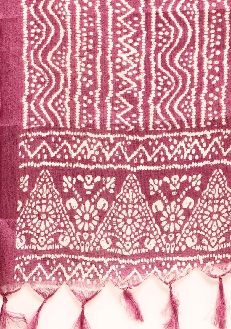 Maroon Solid Cotton Kurta Set - Indya