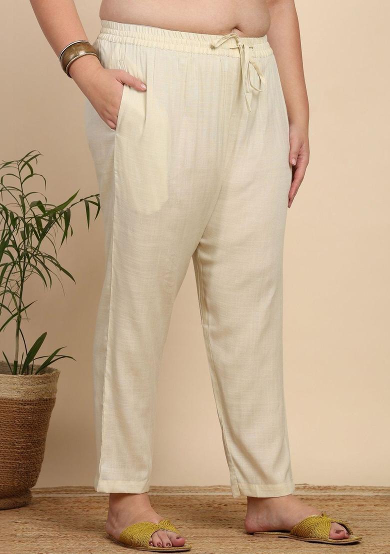 Off White Printed Cotton Kurta Set - Indya