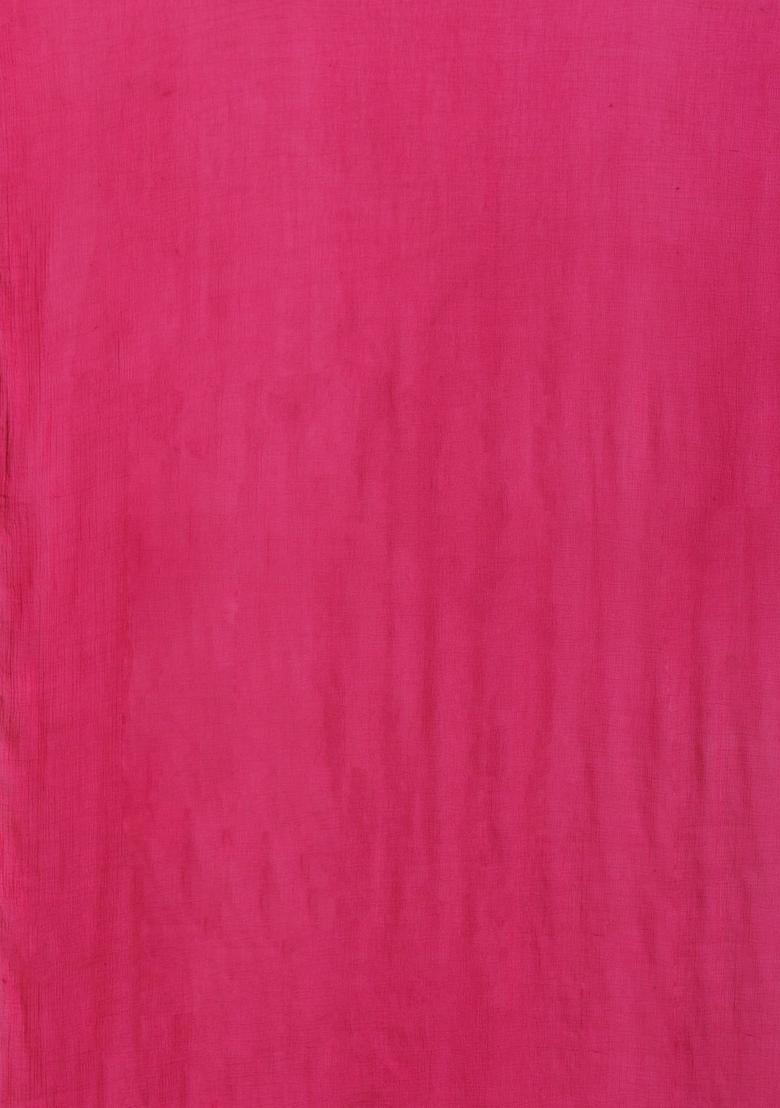 Red Embroidered Viscose Kurta Set - Indya