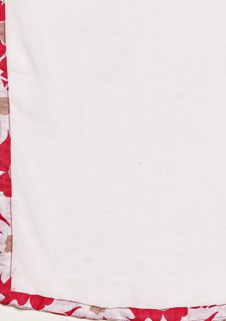 Pink Printed Cotton Kurta Set - Indya