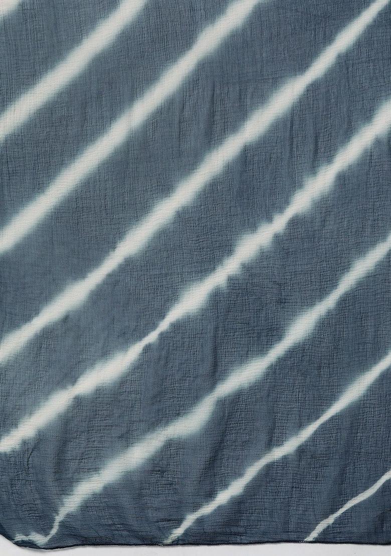 Grey Printed Cotton Kurta Set - Indya