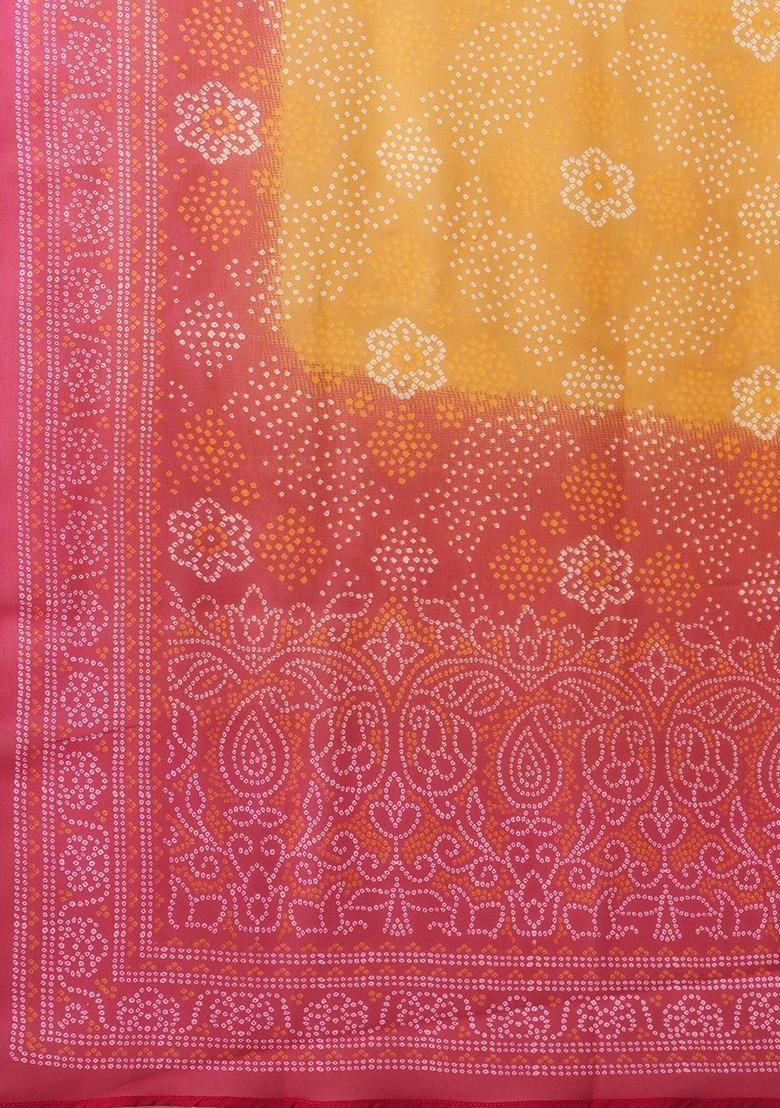 Pink Printed Viscose Kurta Set - Indya