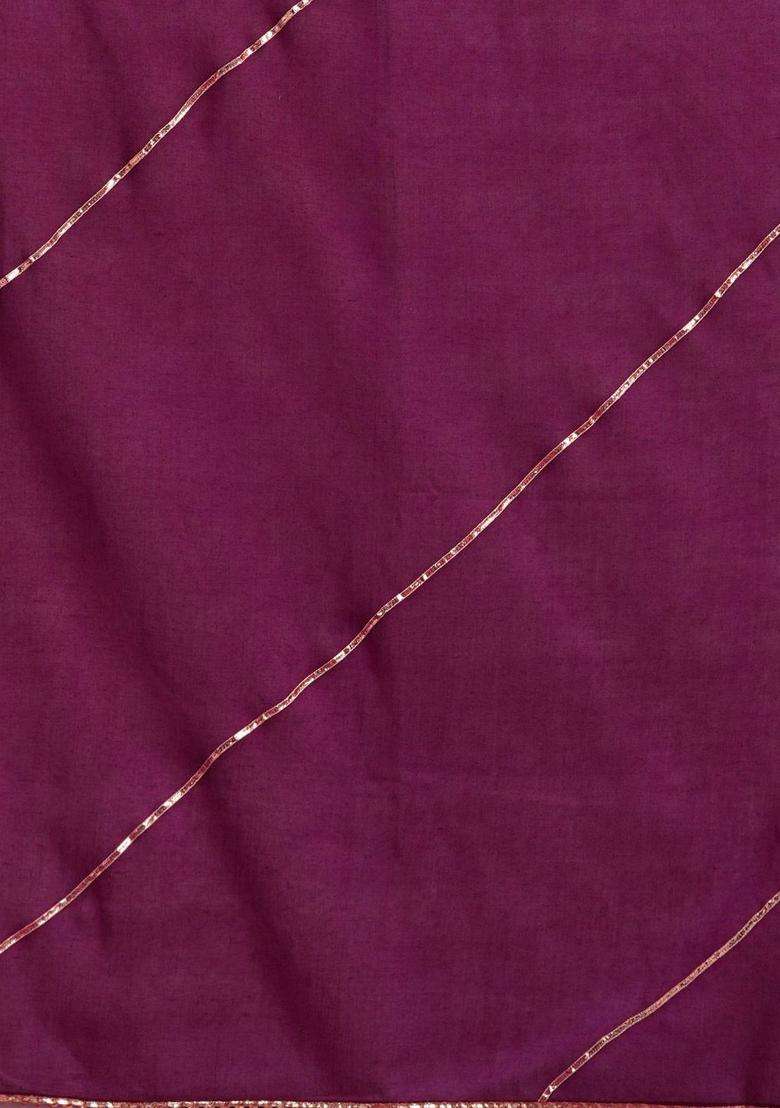 Maroon Solid Viscose Anarkali Set - Indya