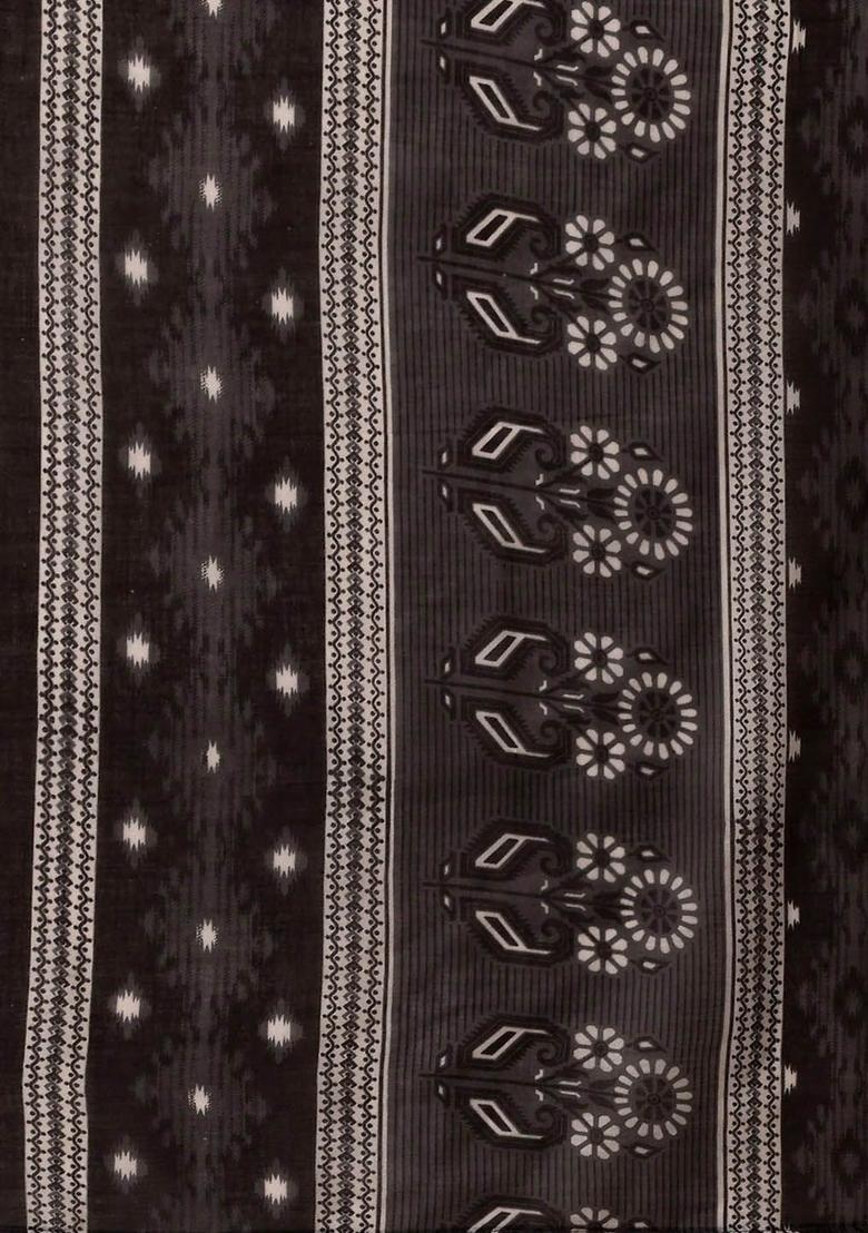 Grey Printed Cotton Kurta Set - Indya