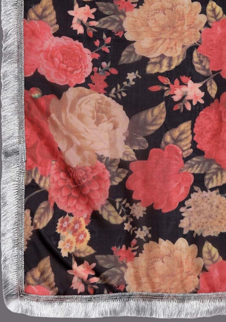 Maroon Yoke Design Silk Kurta Set - Indya