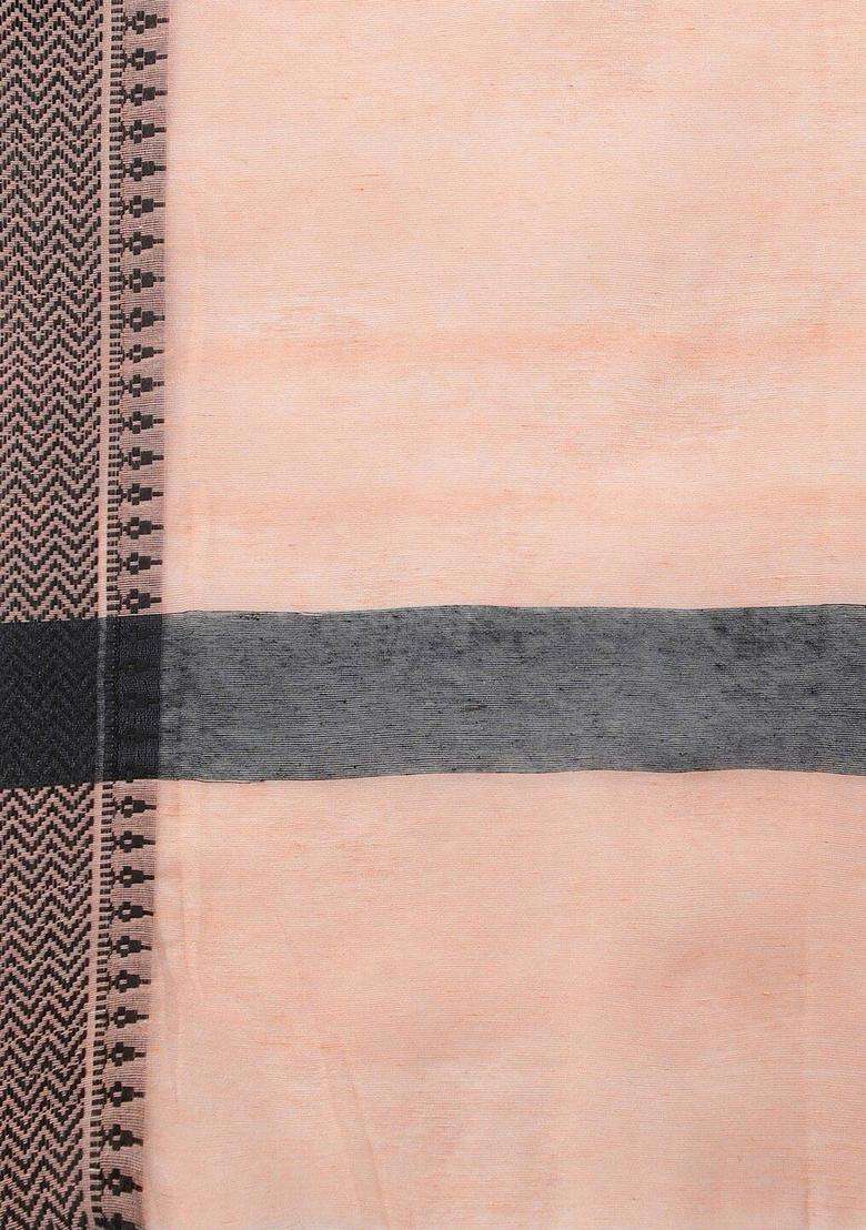 Orange Woven Design Cotton Kurta Set - Indya