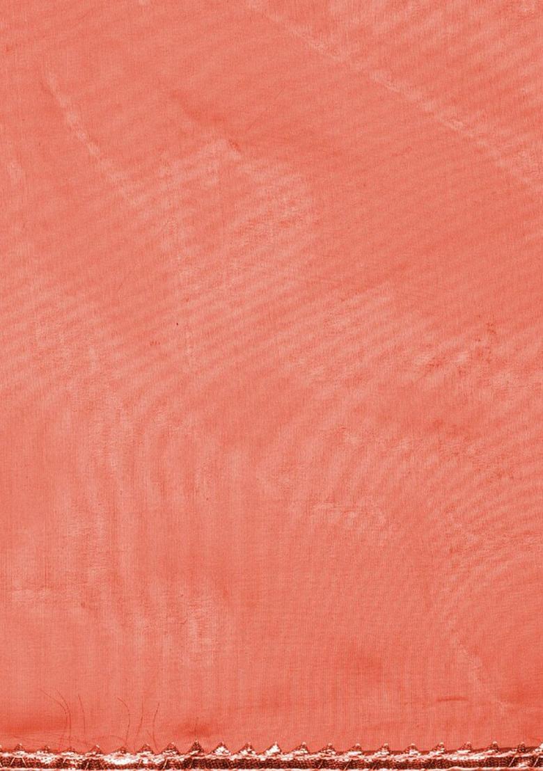 Orange Printed Cotton Kurta Set - Indya