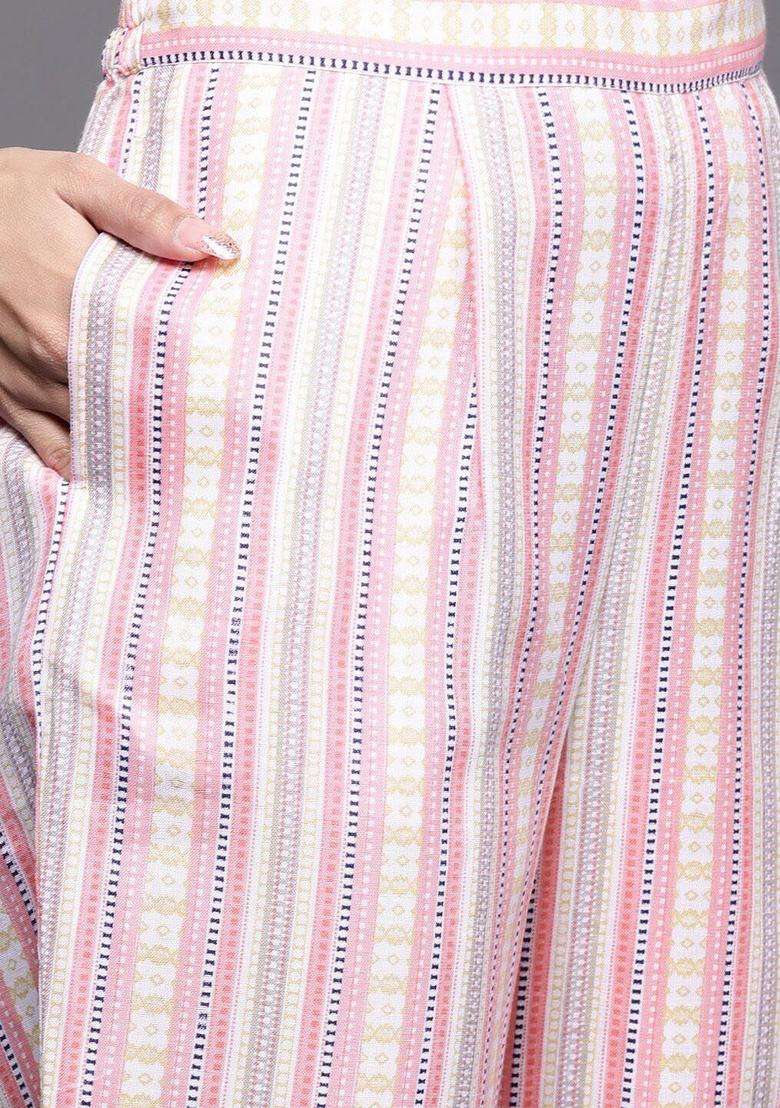 Coral Printed Cotton Kurta Set - Indya