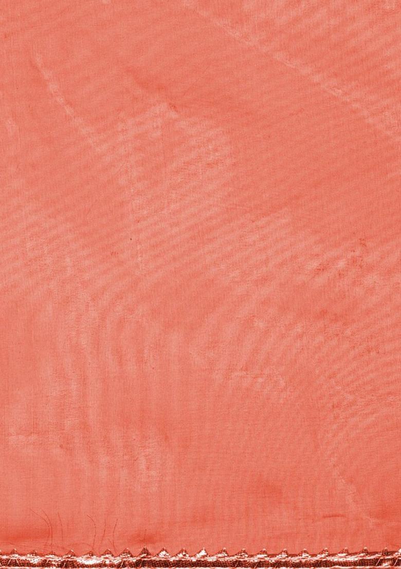 Orange Printed Cotton Kurta Set - Indya