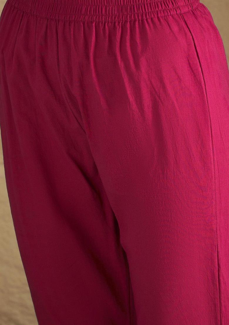 Pink Printed Georgette Kurta Set - Indya