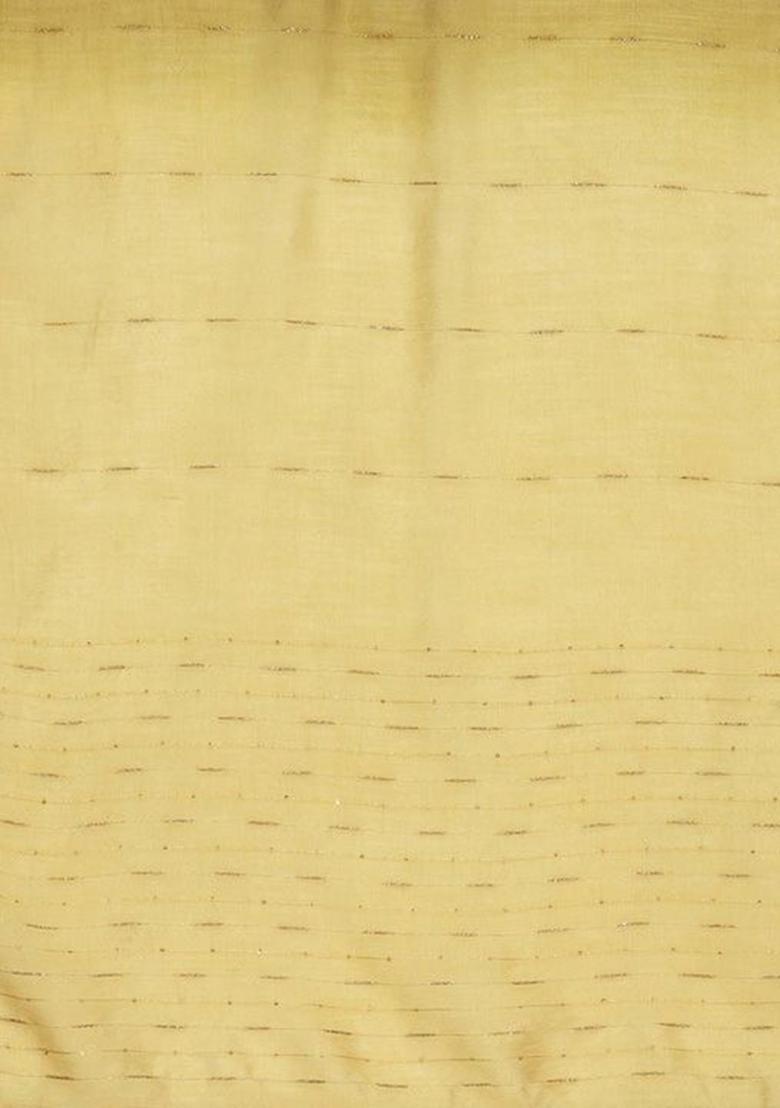 Yellow Printed Chanderi Kurta Set - Indya