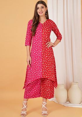 Multi Printed Cotton Kurta Set