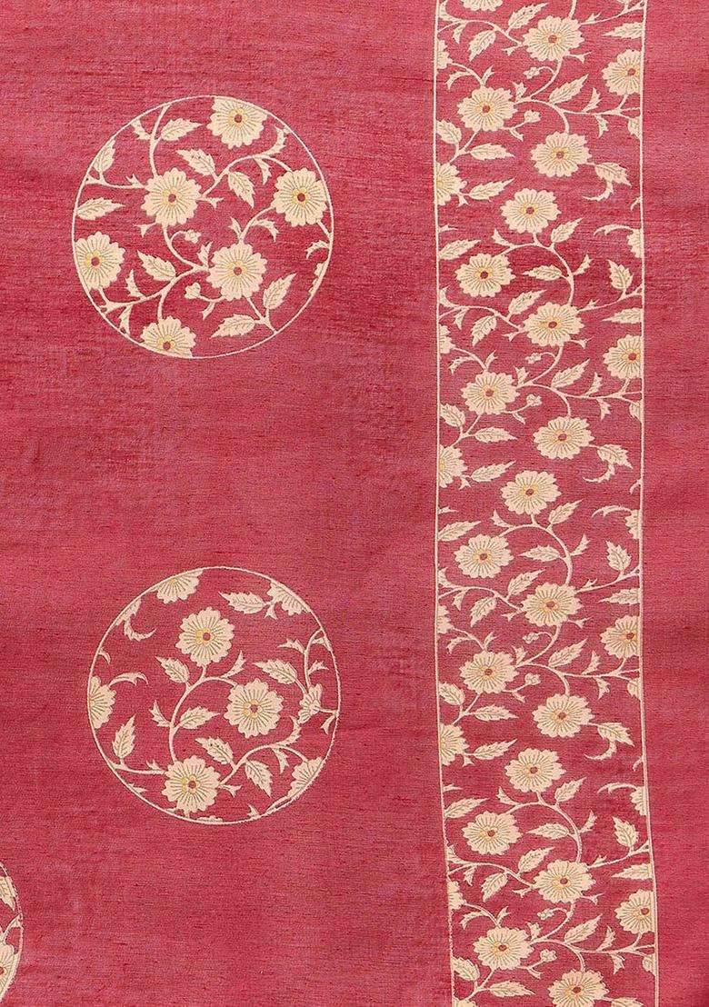 Maroon Printed Cotton Kurta Set - Indya