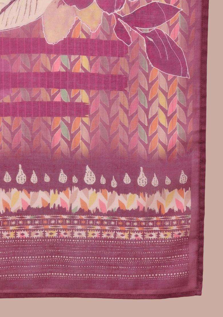 Multicolor Printed Viscose Kurta Set - Indya