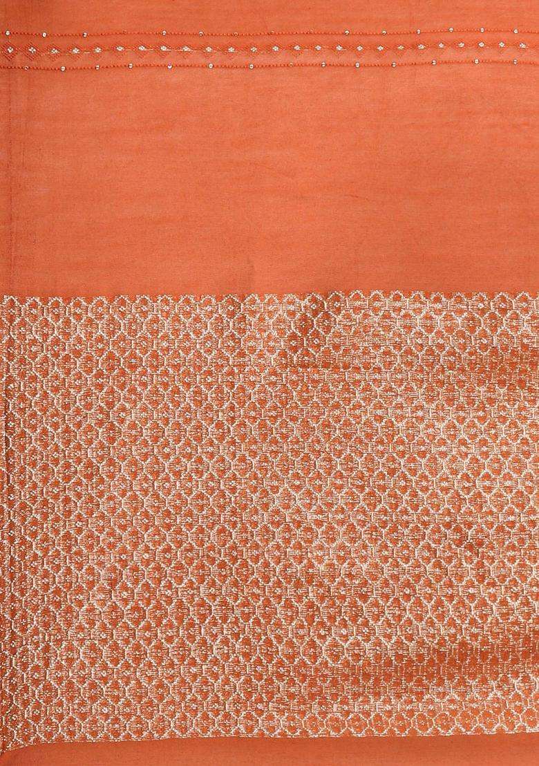 Brown Embroidered Silk Anarkali Set - Indya