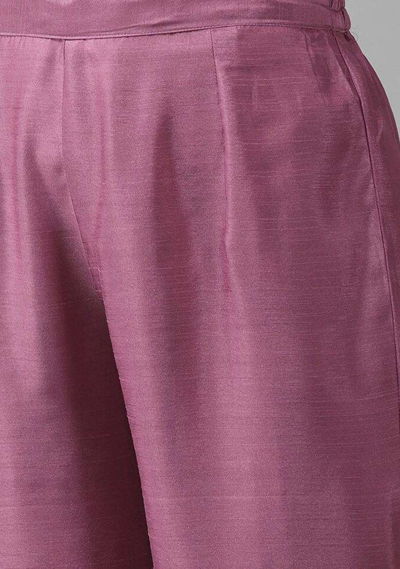 Pink Yoke Design Cotton Kurta Set - Indya