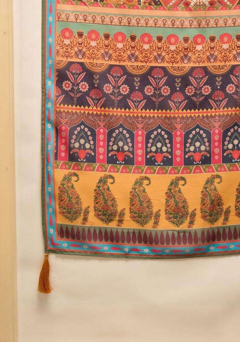 Multicolor Printed Cotton Kurta Set - Indya