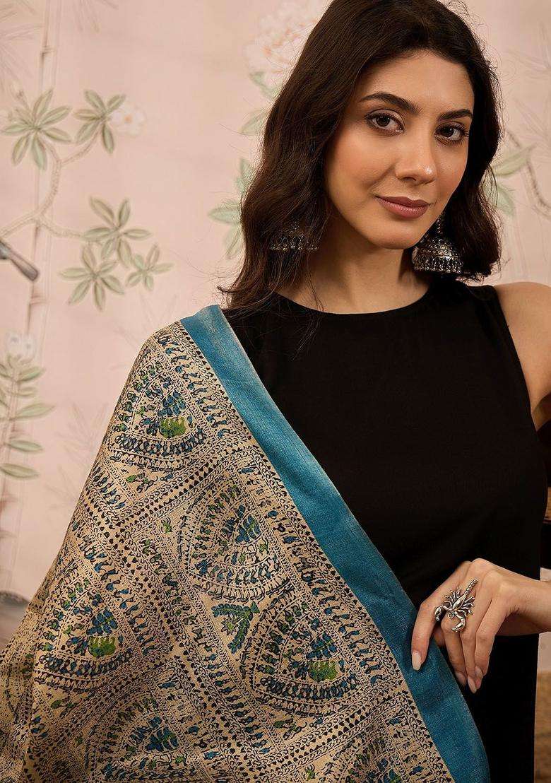 Black Solid Viscose Kurta Set - Indya
