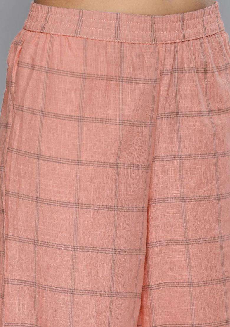 Coral Embroidered Viscose Kurta Set - Indya