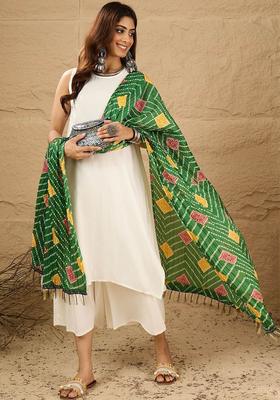 White Solid Viscose Kurta Set