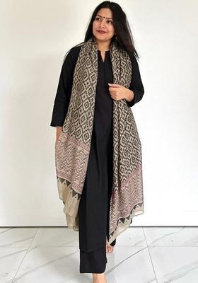 Black Solid Viscose Kurta Set