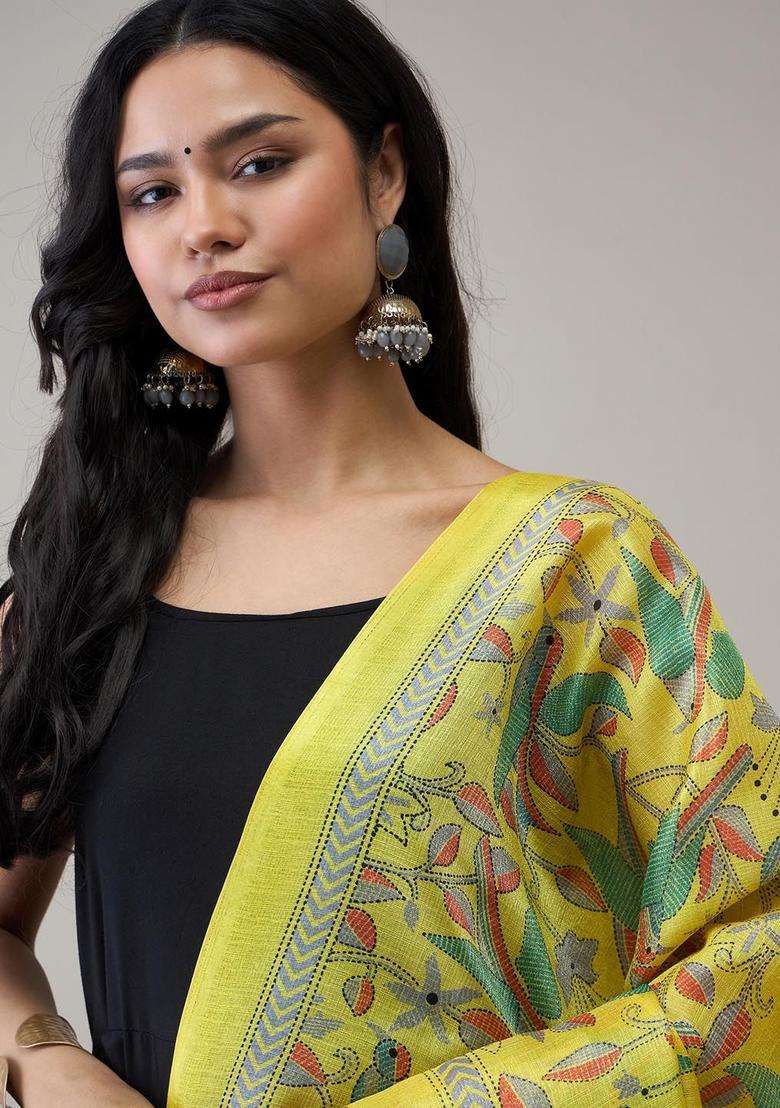 Black Solid Viscose Kurta Set - Indya