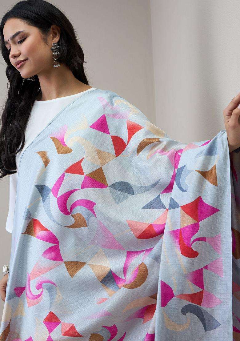 White Solid Viscose Kurta Set - Indya