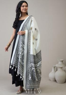 Black Solid Viscose Kurta Set